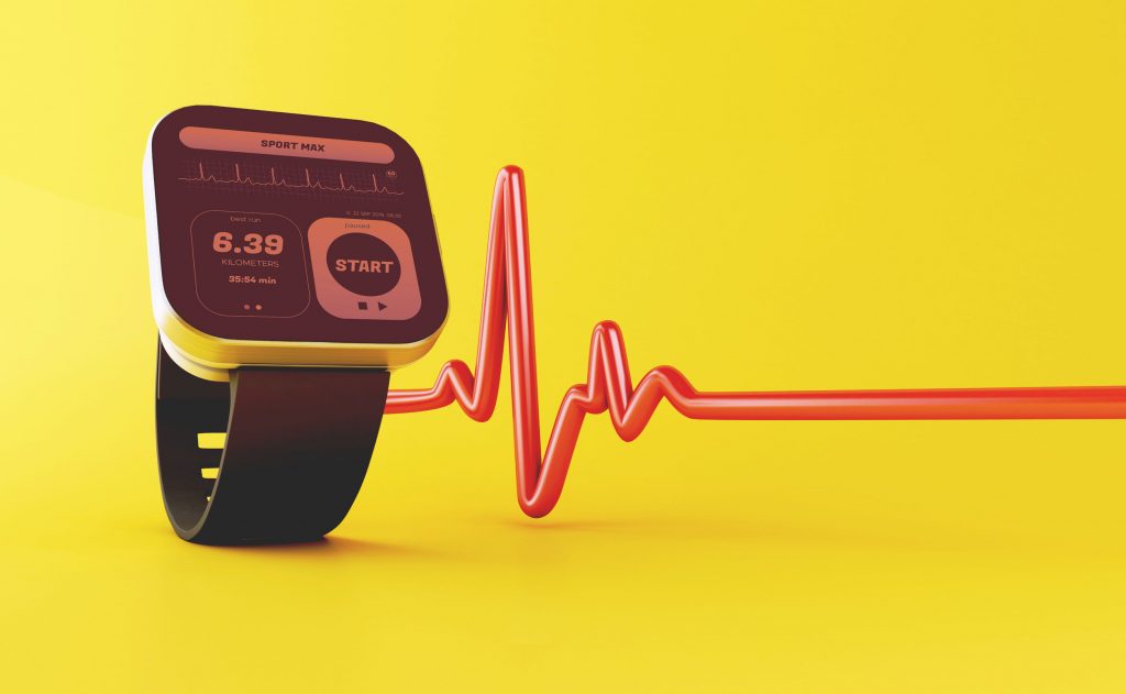 Smart Watch Health Monitor with EKG graph