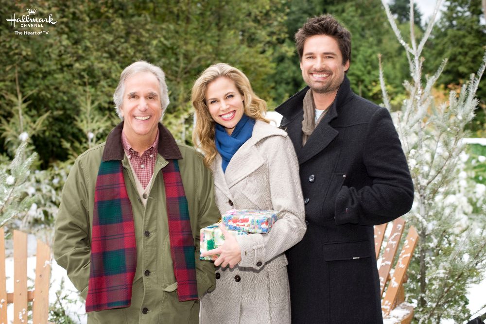 Henry Winkler, Warren Christie and Brooke Burns in the Hallmark Original Movie The Most Wonderful Time of the Year