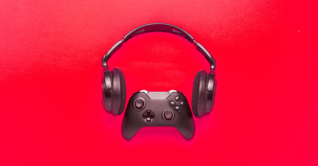 Gaming controller and headphones