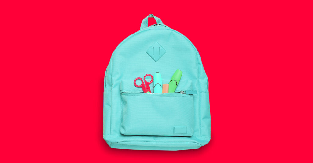 A kids backpack