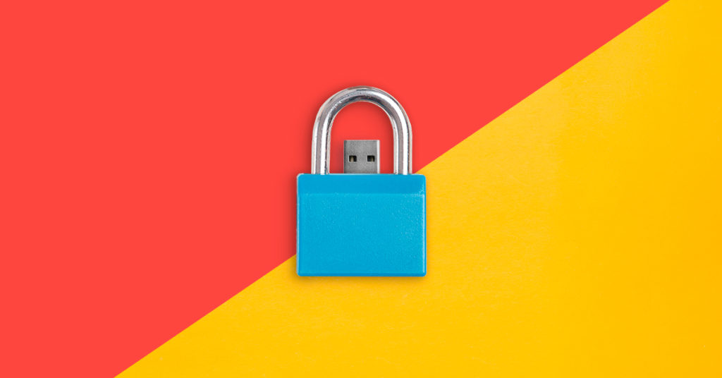 Identity theft lock secure flash drive