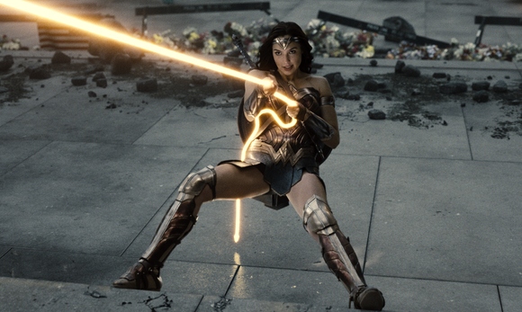 Superhero Wonder Woman in action