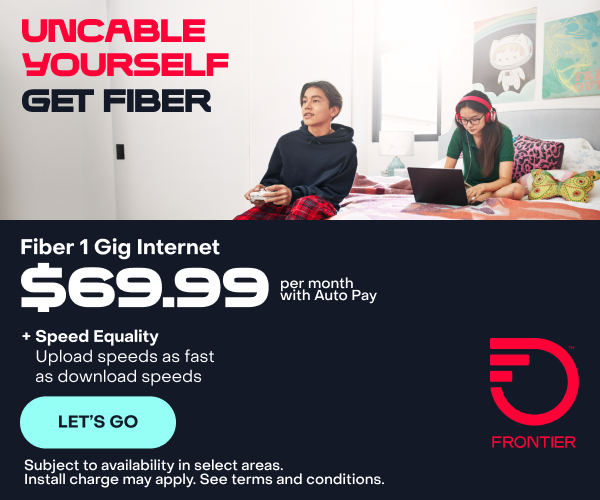 Frontier Fiber banner ad